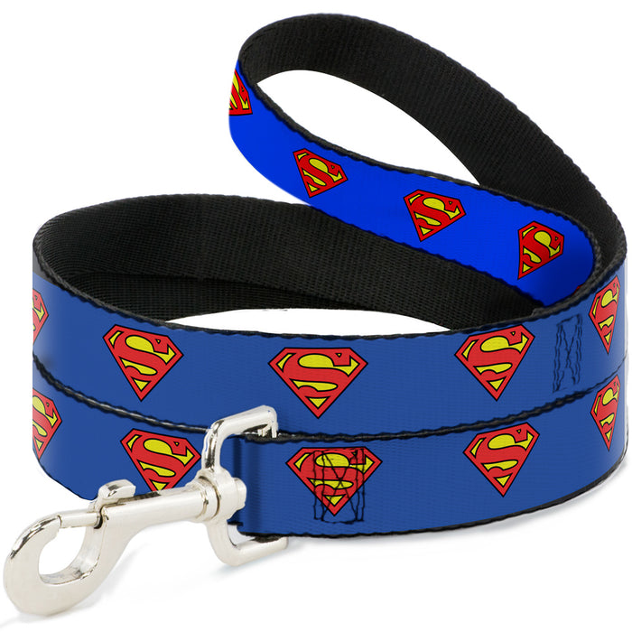 Dog Leash - Superman Shield Blue Dog Leashes DC Comics   