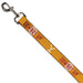Dog Leash - Yellowstone Y Logo COWBOY UP Text Yellow/Red/White Dog Leashes Paramount Network   