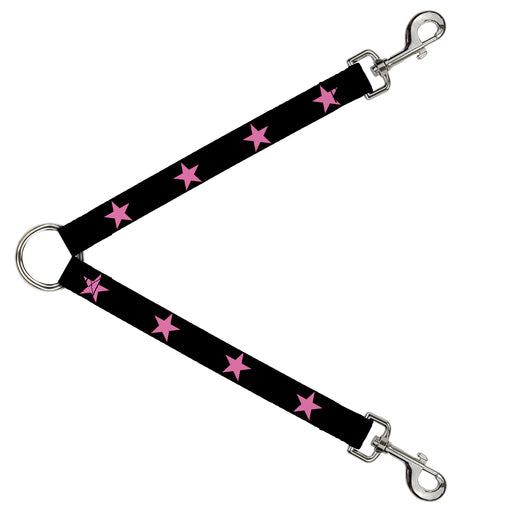 Dog Leash Splitter - Star Black/Pink Dog Leash Splitters Buckle-Down   