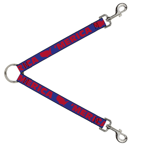 Dog Leash Splitter - 'MERICA/USA Silhouette Blue/Red Dog Leash Splitters Buckle-Down   