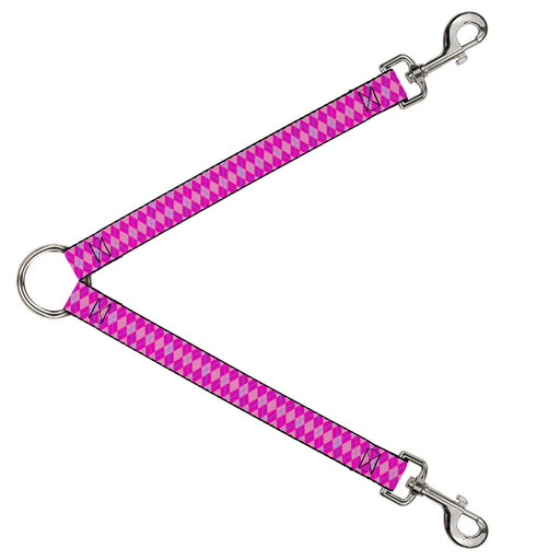 Dog Leash Splitter - Argyle Pink/Fuchsia/Blue Dog Leash Splitters Buckle-Down   