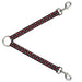 Dog Leash Splitter - Argyle Black/Gray/Red Dog Leash Splitters Buckle-Down   