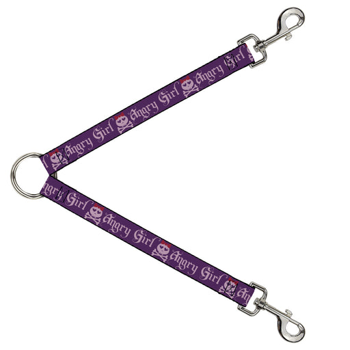 Dog Leash Splitter - Angry Girl Purple/Pink Dog Leash Splitters Buckle-Down   