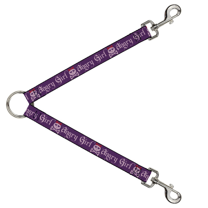 Dog Leash Splitter - Angry Girl Purple/Pink Dog Leash Splitters Buckle-Down   