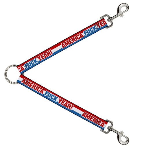 Dog Leash Splitter - AMERICA, FUCK YEA Red/White/Blue Dog Leash Splitters Buckle-Down   