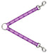 Dog Leash Splitter - Anchor/Stripe Pinks/Purple Dog Leash Splitters Buckle-Down   