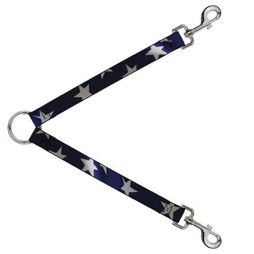 Dog Leash Splitter - American Flag Vivid Stars C/U Blue/White Dog Leash Splitters Buckle-Down   
