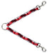 Dog Leash Splitter - American Flag Vivid Stripes C/U Red/White Dog Leash Splitters Buckle-Down   