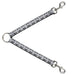 Dog Leash Splitter - Anonymous Face CLOSE-UP Repeat White/Black/Gray Dog Leash Splitters Buckle-Down   