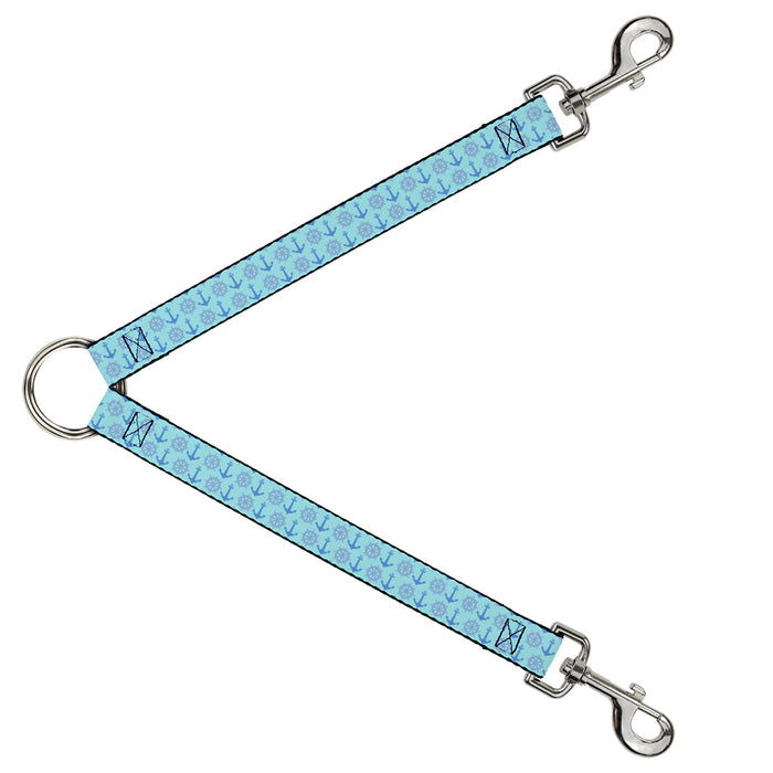 Dog Leash Splitter - Anchor2/Helm Monogram Blues Dog Leash Splitters Buckle-Down   
