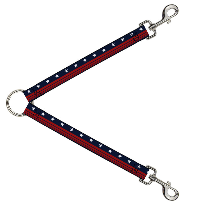 Dog Leash Splitter - Americana Stars & Stripes4 Blue/White/Red Dog Leash Splitters Buckle-Down   
