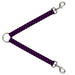 Dog Leash Splitter - Checker Black/Purple Dog Leash Splitters Buckle-Down   