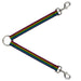 Dog Leash Splitter - Checker Black/Neon Rainbow Dog Leash Splitters Buckle-Down   