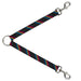 Dog Leash Splitter - Checker Stripe Black/Gray/Blue/Gold/Pink Dog Leash Splitters Buckle-Down   
