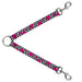 Dog Leash Splitter - Checker & Stars Black/White/Pink Dog Leash Splitters Buckle-Down   