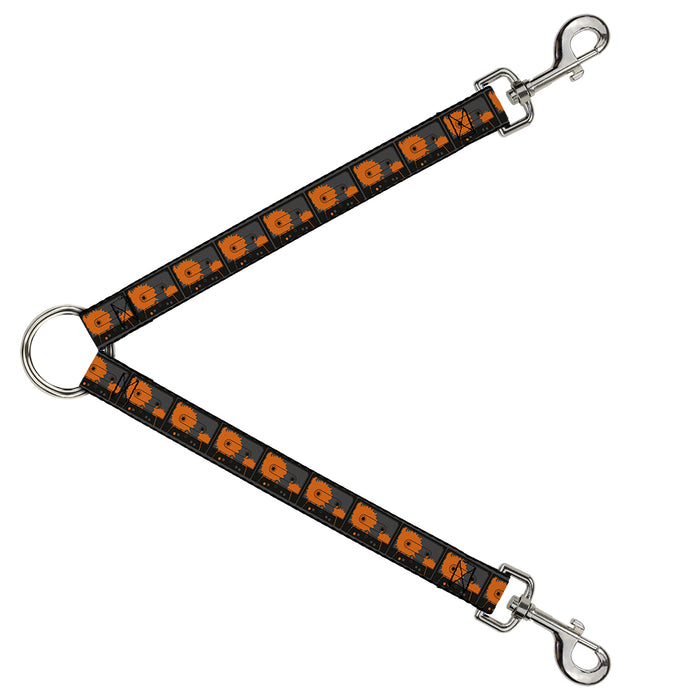 Dog Leash Splitter - Cassette Splatter Gray/Orange Dog Leash Splitters Buckle-Down   