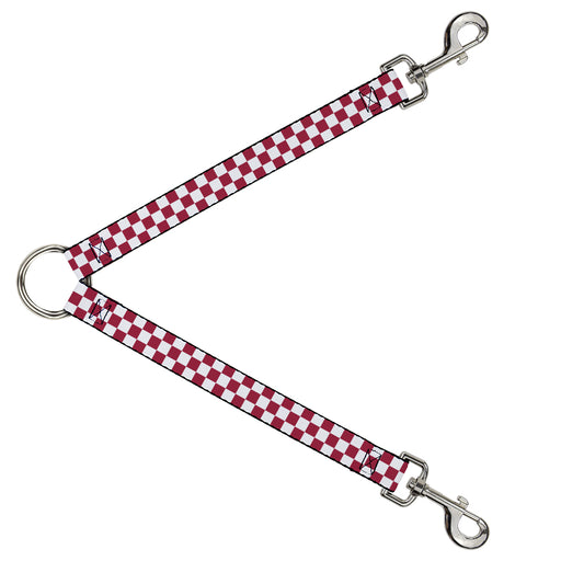 Dog Leash Splitter - Checker Crimson/White Dog Leash Splitters Buckle-Down   