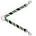 Dog Leash Splitter - Diagonal Stripes Black/White/Pink/Green Dog Leash Splitters Buckle-Down   