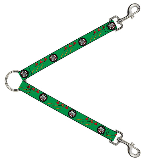 Dog Leash Splitter - Darts Green/Multi Color Dog Leash Splitters Buckle-Down   