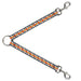 Dog Leash Splitter - Diamond Plaid Grays/Orange Dog Leash Splitters Buckle-Down   
