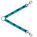 Dog Leash Splitter - Diamond Sketch Turquoise/Black Dog Leash Splitters Buckle-Down   