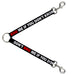 Dog Leash Splitter - DON'T BRO ME IF YOU DON'T KNOW ME Black/White/Red Dog Leash Splitters Buckle-Down   