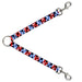 Dog Leash Splitter - Dot Blocks Blue/Red/Black/White Dog Leash Splitters Buckle-Down   