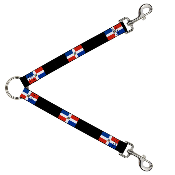 Dog Leash Splitter - Dominican Republic Flags/Black Blocks Dog Leash Splitters Buckle-Down   