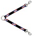 Dog Leash Splitter - Dominican Republic Flags/Black Blocks Dog Leash Splitters Buckle-Down   