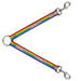 Dog Leash Splitter - EQUALITY Stripe Rainbow White Dog Leash Splitters Buckle-Down   