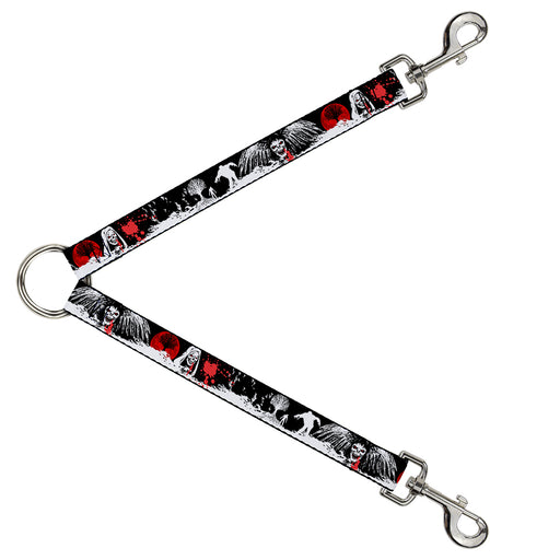 Dog Leash Splitter - Fright Night Black/White/Red Dog Leash Splitters Buckle-Down   