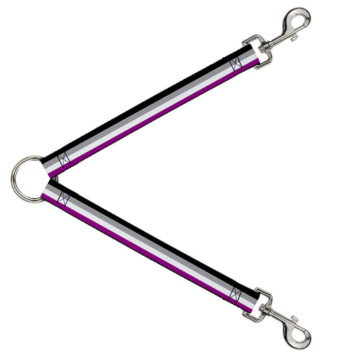 Dog Leash Splitter - Flag Asexual Black/Gray/White/Purple Dog Leash Splitters Buckle-Down   