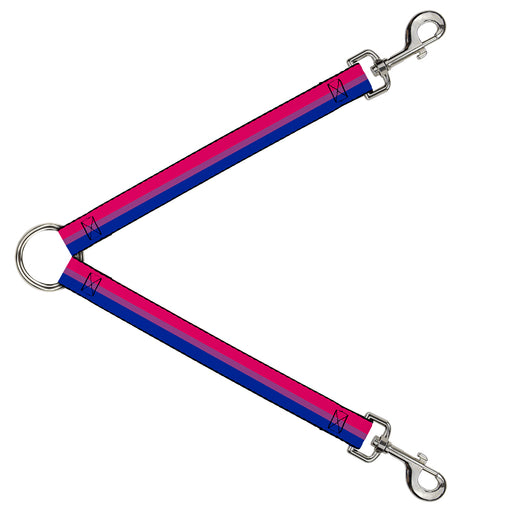 Dog Leash Splitter - Flag Bisexual Pink/Purple/Blue Dog Leash Splitters Buckle-Down   