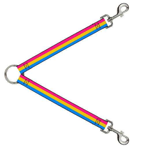 Dog Leash Splitter - Flag Pansexual Pink/Yellow/Blue Dog Leash Splitters Buckle-Down   
