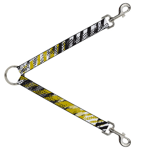 Dog Leash Splitter - Grunge Tread Yellow Dog Leash Splitters Buckle-Down   