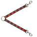 Dog Leash Splitter - Geometric1 Black/Red/Tan/Brown/Baby Blue Dog Leash Splitters Buckle-Down   