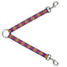 Dog Leash Splitter - Geometric1 Burgundy/Pink/Tan/Yellow/Baby Blue Dog Leash Splitters Buckle-Down   