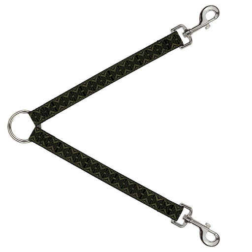 Dog Leash Splitter - Geometric7 Black/Olive Dog Leash Splitters Buckle-Down   