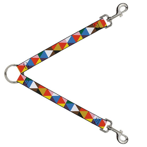 Dog Leash Splitter - Geometric Triangle Blocks Multi Color Dog Leash Splitters Buckle-Down   
