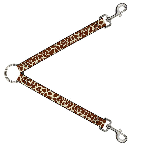 Dog Leash Splitter - Giraffe Spots2 Cream/Brown Dog Leash Splitters Buckle-Down   