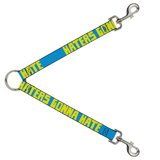 Dog Leash Splitter - HATERS GONNA HATE Turquoise/Yellow Dog Leash Splitters Buckle-Down   