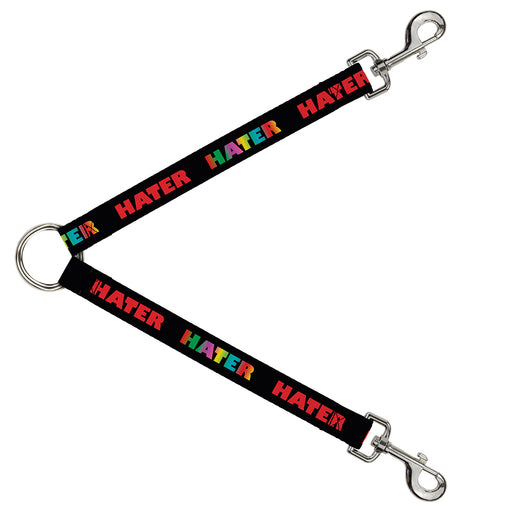 Dog Leash Splitter - HATER Black/Red/Rainbow Fade Dog Leash Splitters Buckle-Down   