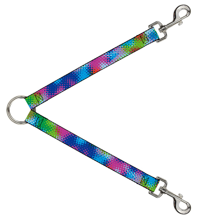 Dog Leash Splitter - Halftone Dots Light Blue/Blues/Greens/Pinks Dog Leash Splitters Buckle-Down   
