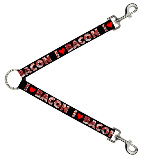 Dog Leash Splitter - I "Heart" BACON Black/Bacon Dog Leash Splitters Buckle-Down   