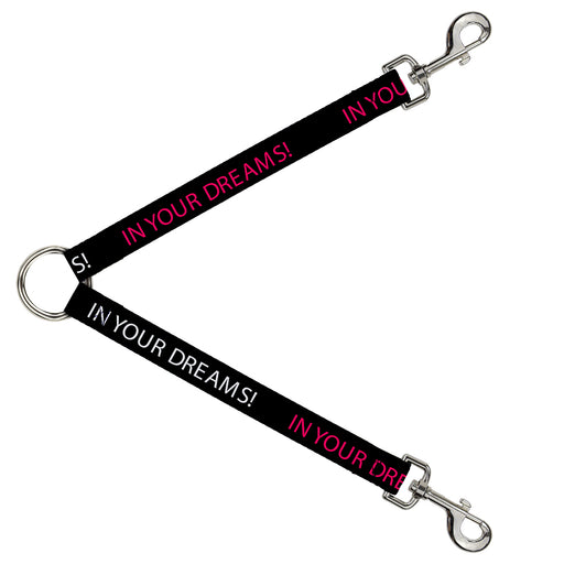 Dog Leash Splitter - IN YOUR DREAMS! Black/White/Pink Dog Leash Splitters Buckle-Down   