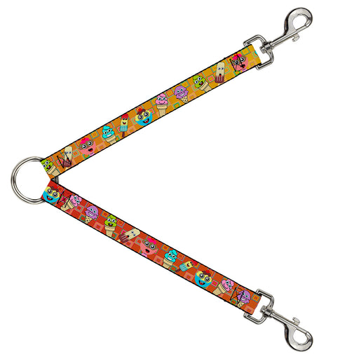 Dog Leash Splitter - Ice Cream Cone & Popsicle Expressions/Squares Multi Color Dog Leash Splitters Buckle-Down   