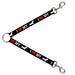 Dog Leash Splitter - I "HEART" MY "WIENER" Dog Silhouette Black/White/Red Dog Leash Splitters Buckle-Down   