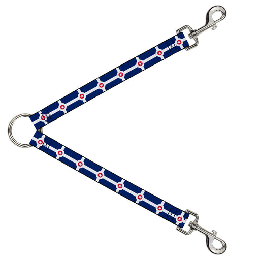 Dog Leash Splitter - Indianapolis Flag Navy Blue White Red Dog Leash Splitters Buckle-Down   
