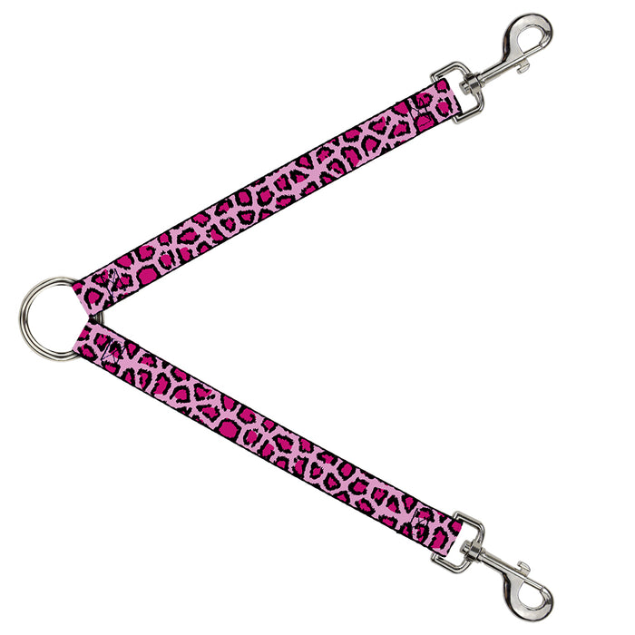 Dog Leash Splitter - Leopard C/U Pink Dog Leash Splitters Buckle-Down   