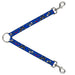 Dog Leash Splitter - Lucky CLOSE-UP Blue Dog Leash Splitters Buckle-Down   